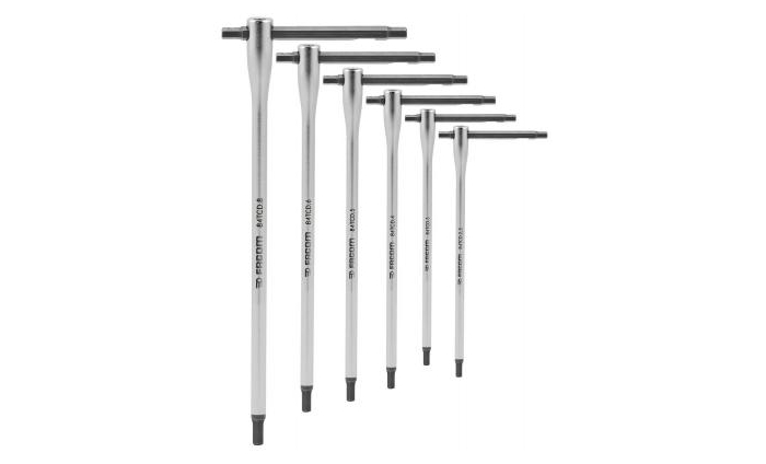 84TCD.J6 - New set of 6 T wrenches with sliding bar